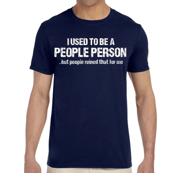 New Mens Gildan Soft Ringspun Used to like People but Funny T Shirt S-2XL - Picture 1 of 4